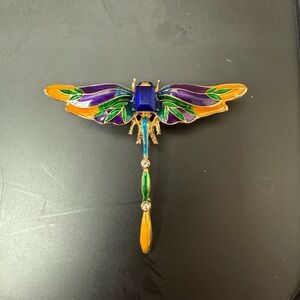 Colorful Dragonfly Brooch